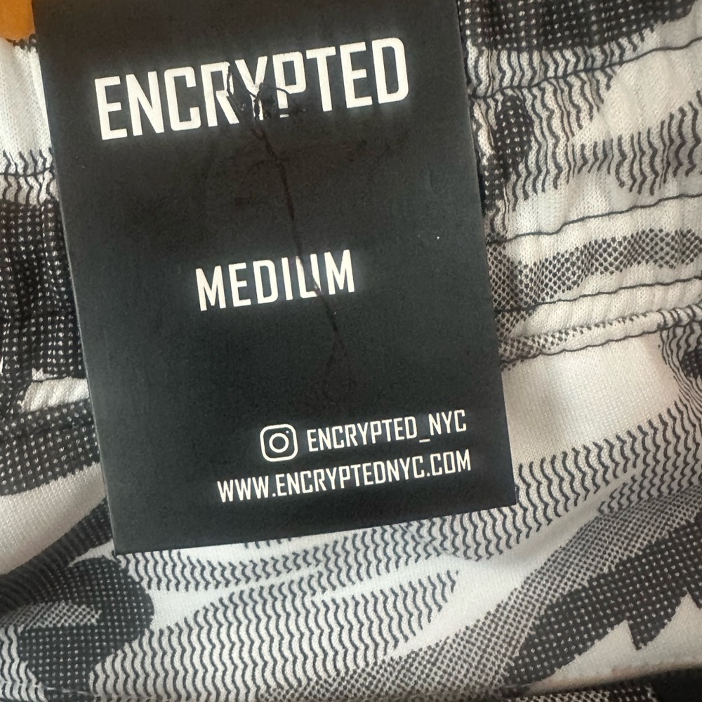 Encrypted NYC Black and White Patterned Shorts